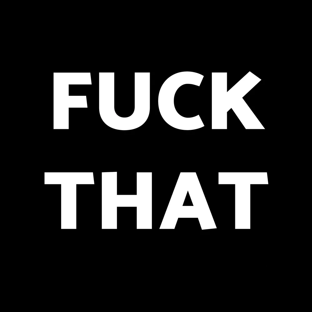 Zen wall clock: "fuck that"