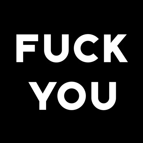 Zen wall clock: "fuck you"