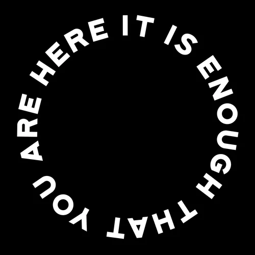 Zen wall clock: "it is enough that you are here"