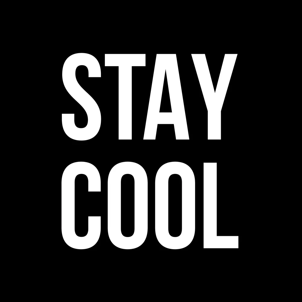 Zen wall clock: "stay cool"