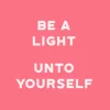 Zen wall clock: "be a light unto yourself — light rose & palest rose"