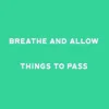 Zen wall clock: "breathe and allow things to pass — light emerald & pale fuchsia"