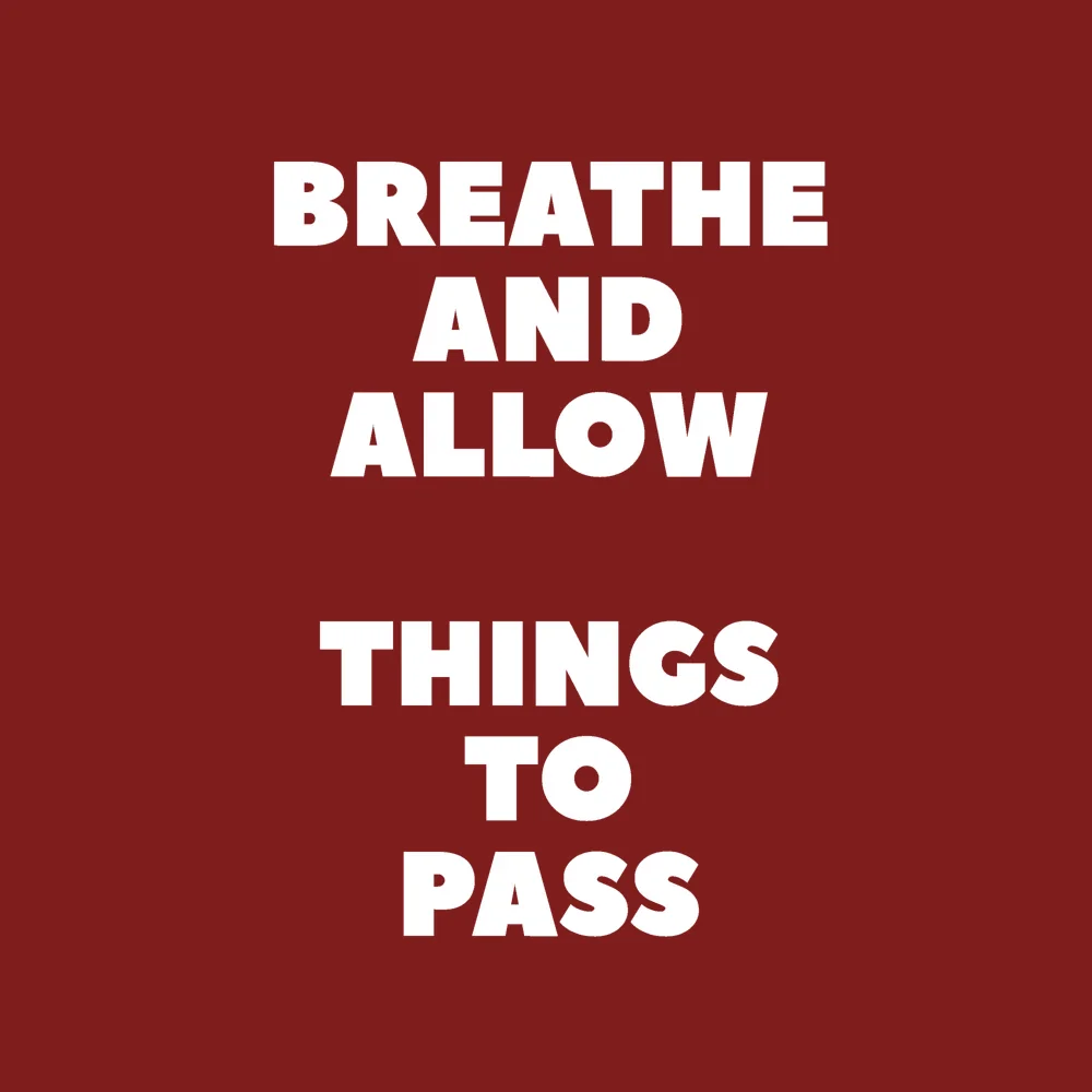 Zen wall clock: "breathe and allow things to pass"