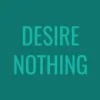 Zen wall clock: "desire nothing — deep teal & teal"