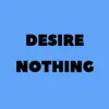 Zen wall clock: "desire nothing — light blue & black"