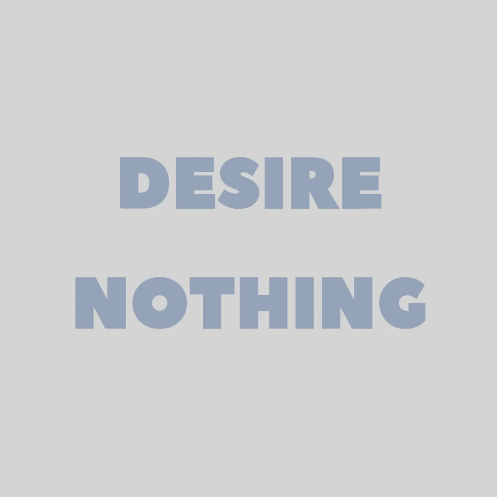 Zen wall clock: "desire nothing"