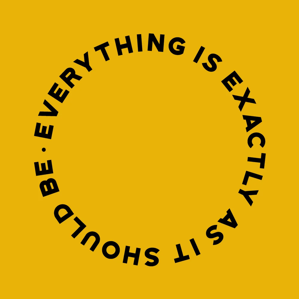 Zen wall clock: "everything is exactly as it should be"