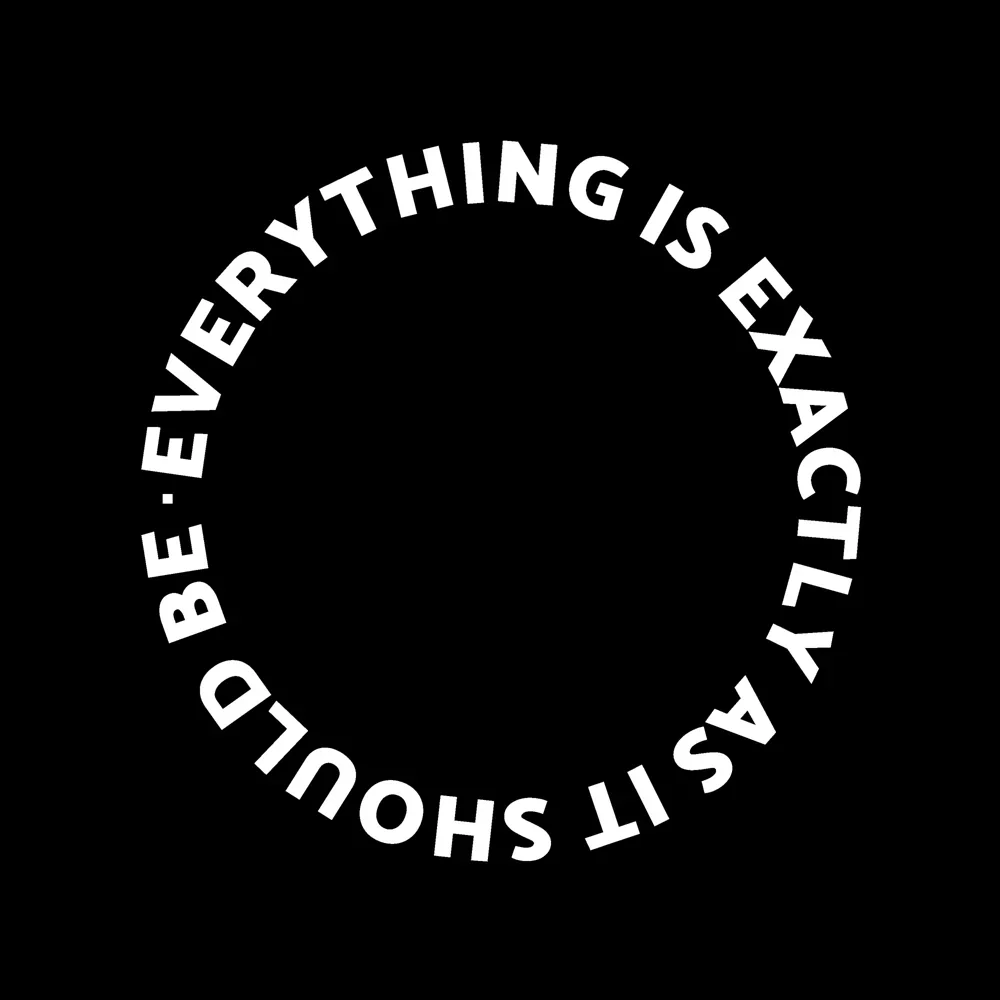 Zen wall clock: "everything is exactly as it should be — black & white"