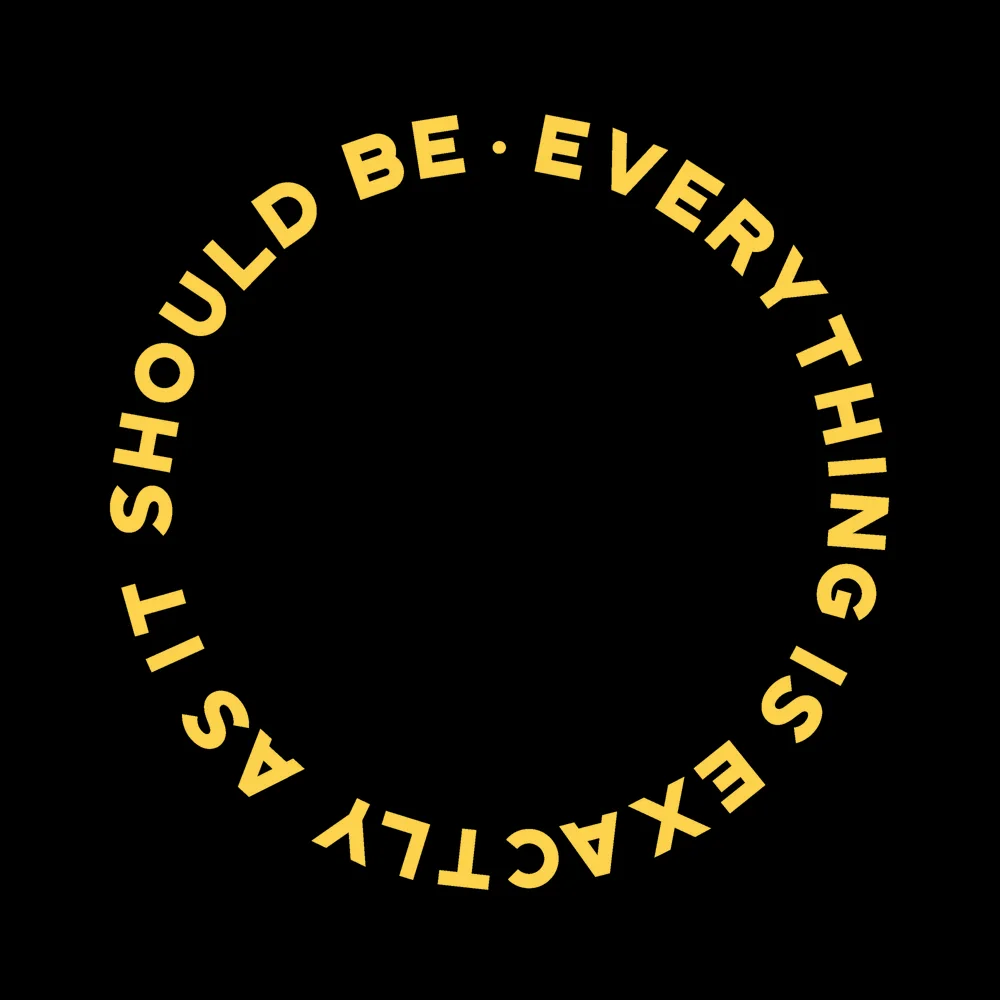Zen wall clock: "everything is exactly as it should be"