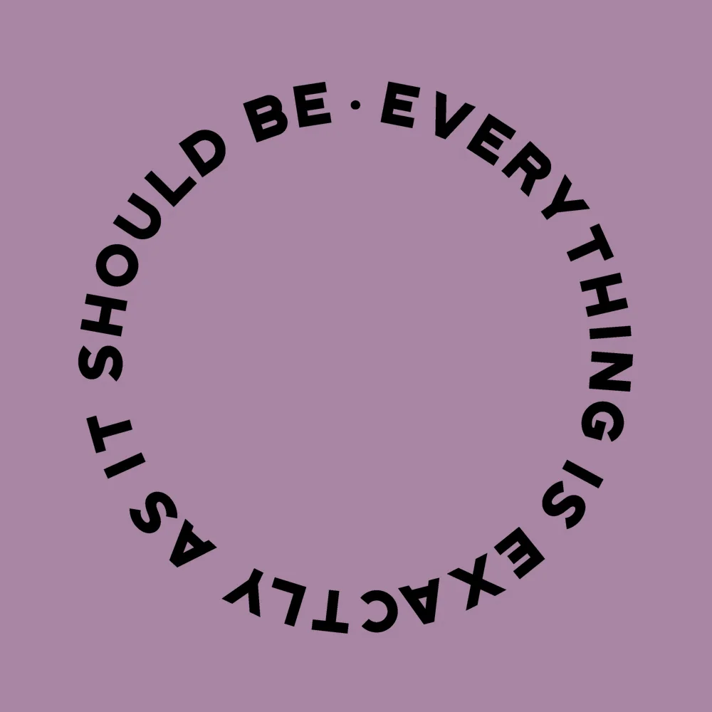 Zen wall clock: "everything is exactly as it should be"