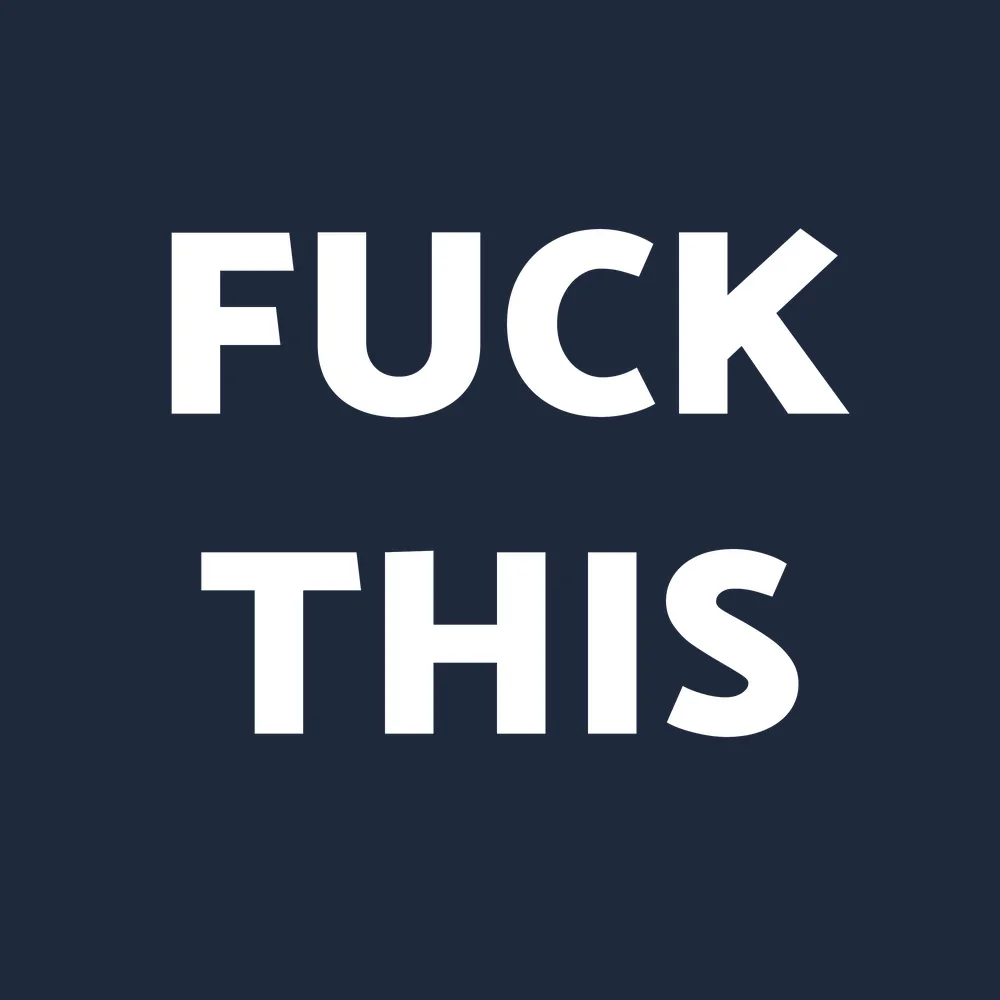 Funny wall clock: "fuck this"