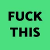 Funny wall clock: "Fuck this — light green & black"