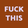 Zen wall clock: "Fuck this — dark amber & lavender"