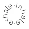 Zen wall clock: "inhale exhale — white & black"