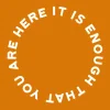 Zen wall clock: "It is enough that you are here — amber & white"