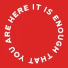 Zen wall clock: "It is enough that you are here — red & white"