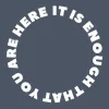 Zen wall clock: "It is enough that you are here — gray & white"
