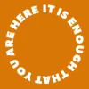 Zen wall clock: "It is enough that you are here — amber & white"