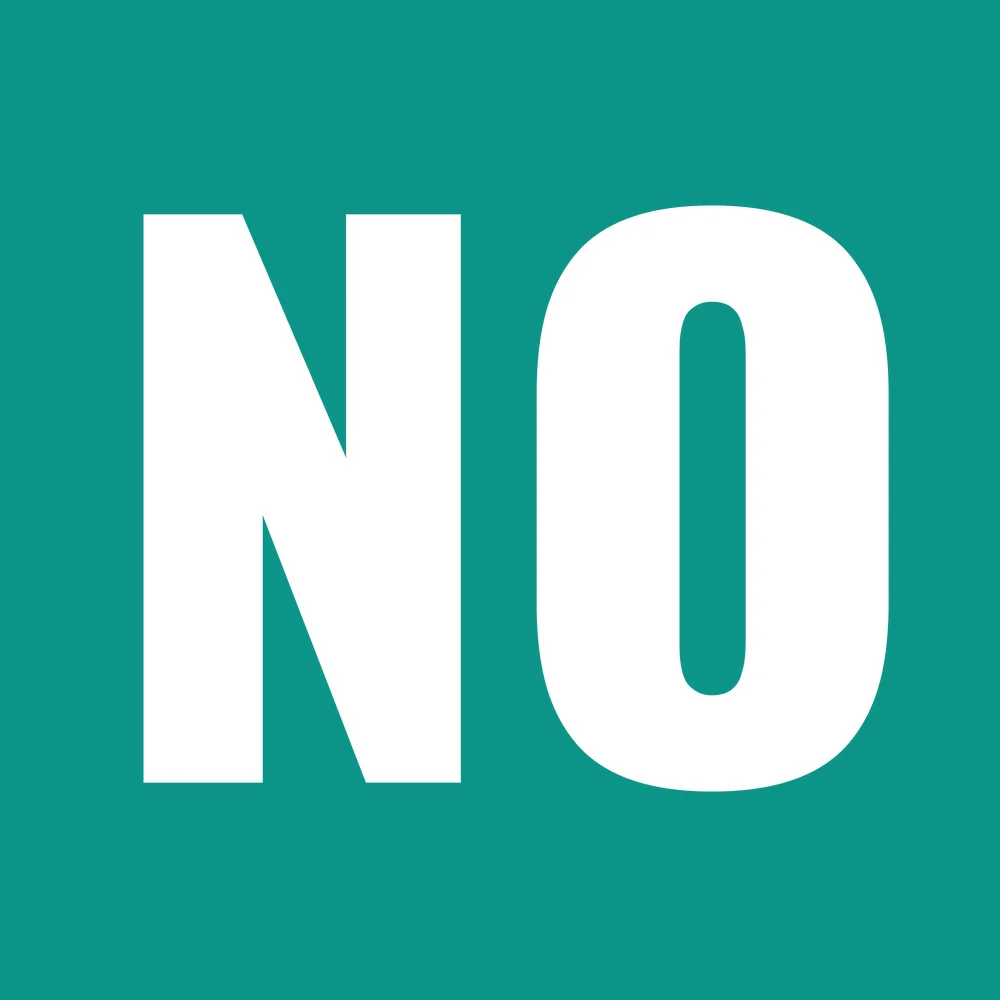 Funny wall clock: "no"