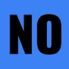 Funny wall clock: "No — blue & black"
