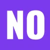 Zen wall clock: "No — violet & white"