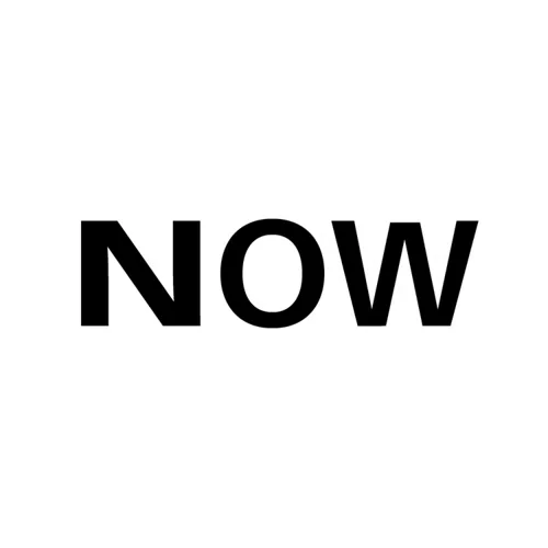 Zen wall clock: "now — white & black"
