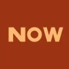 Zen wall clock: "now — dark orange & light orange"