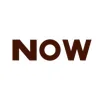 Zen wall clock: "now — white & near-black orange"