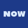 Zen wall clock: "now — navy & pale blue"