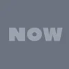 Zen wall clock: "now — gray & light gray"