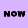Zen wall clock: "now — light purple & black"