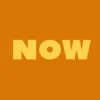 Mindfulness wall clock: "now — amber & light amber"