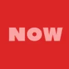 Zen wall clock: "now — red & light red"