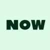Zen wall clock: "now — pale green & near-black green"