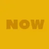 Zen wall clock: "now — yellow & yellow"