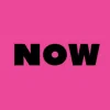 Mindfulness wall clock: "now — pink & black"
