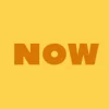 Mindfulness wall clock: "now — light amber & amber"