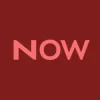 Zen wall clock: "now — burgundy & light red"