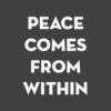 Zen wall clock: "peace comes from within — deep neutral & alabaster"