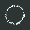 Zen wall clock: "right now you lack nothing — dark mist & palest gray"