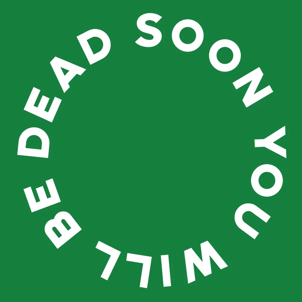 Funny wall clock: "soon you will be dead"