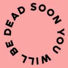 Zen wall clock: "Soon you will be dead — light red & black"