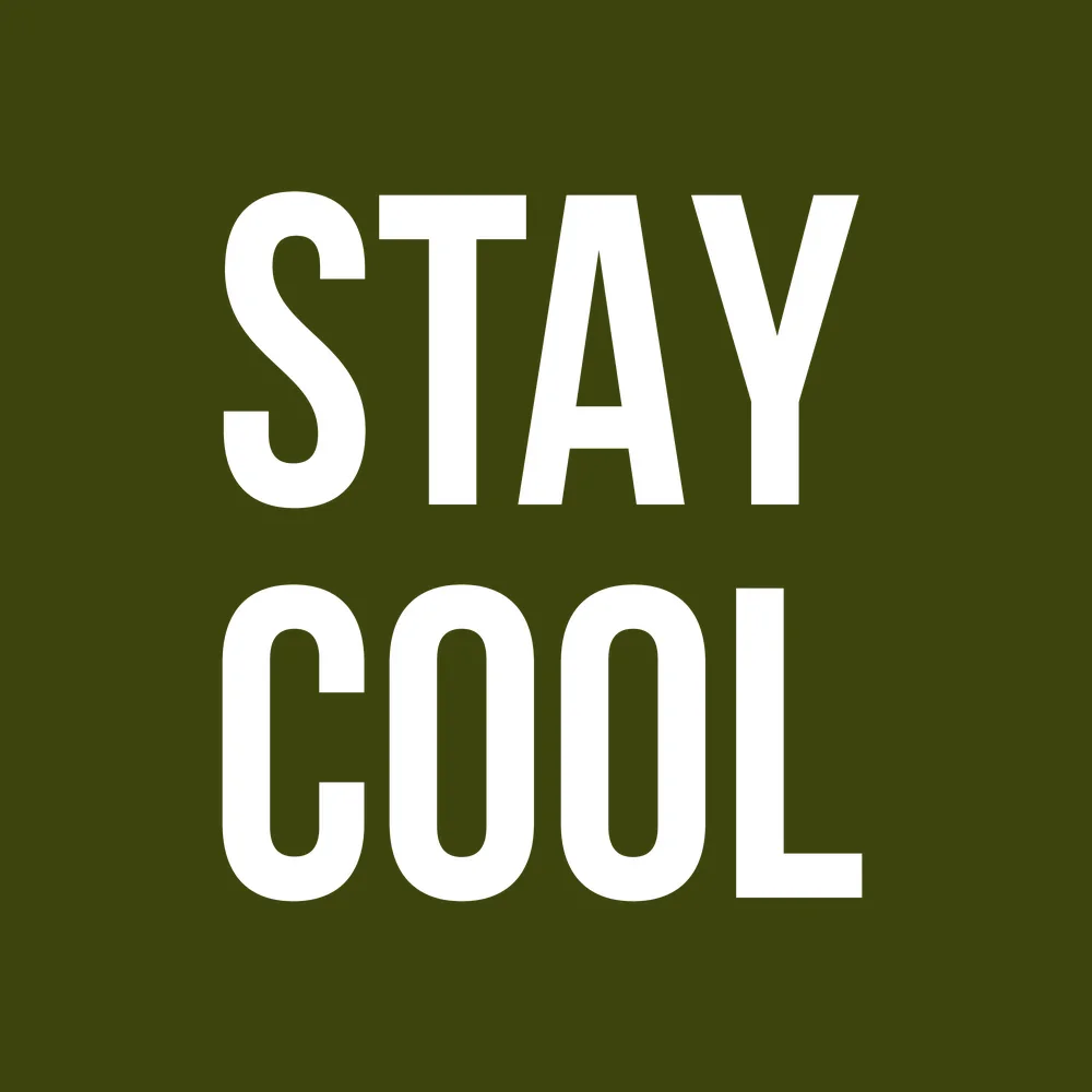 Zen wall clock: "stay cool"