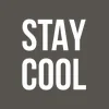Zen wall clock: "Stay cool — stone & white"