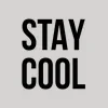 Zen wall clock: "Stay cool — light stone & black"