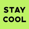 Zen wall clock: "Stay cool — light lime & black"