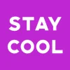 Zen wall clock: "Stay cool — fuchsia & white"
