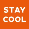 Zen wall clock: "Stay cool — orange & white"