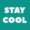Zen wall clock: "Stay cool — teal & white"