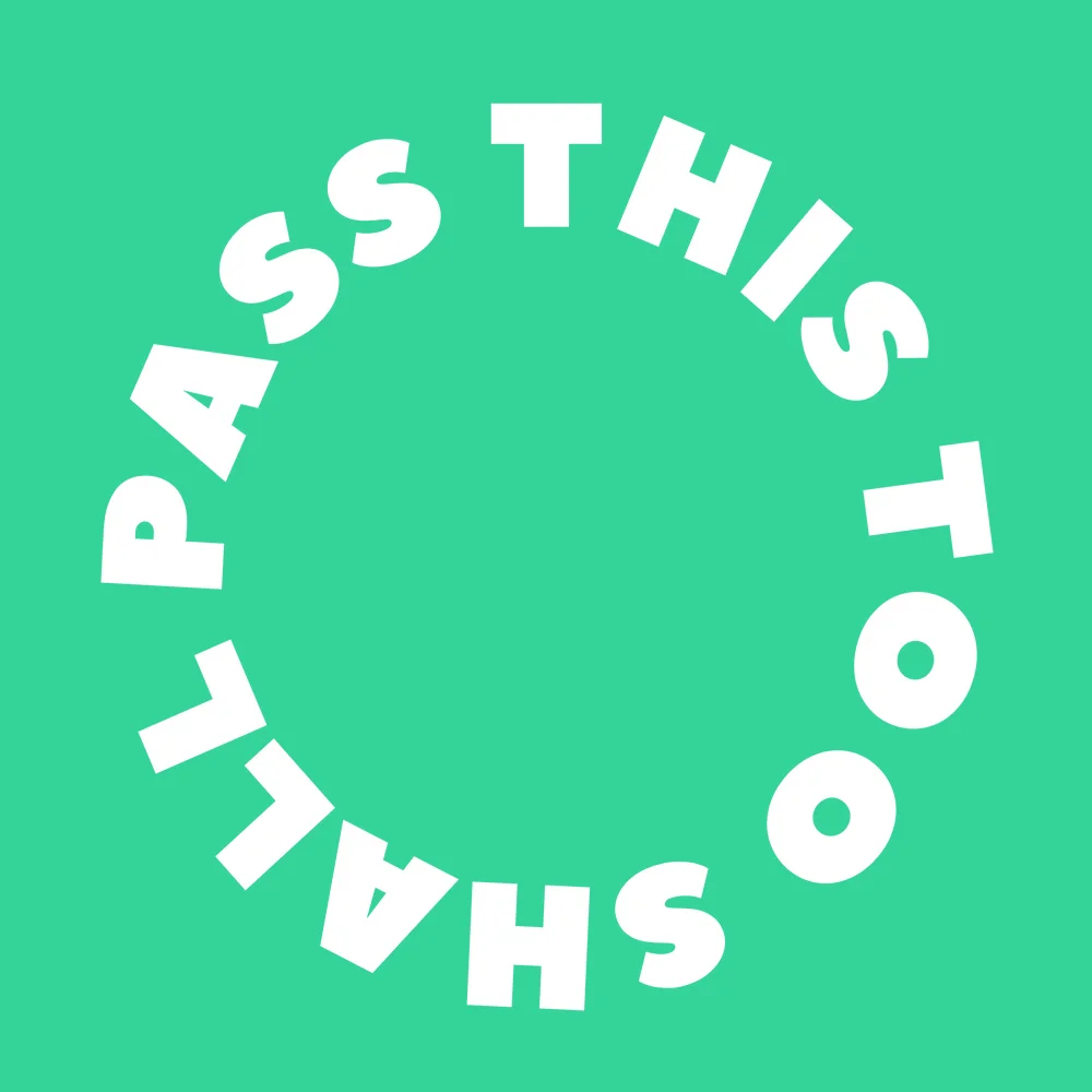 Zen wall clock: "this too shall pass"